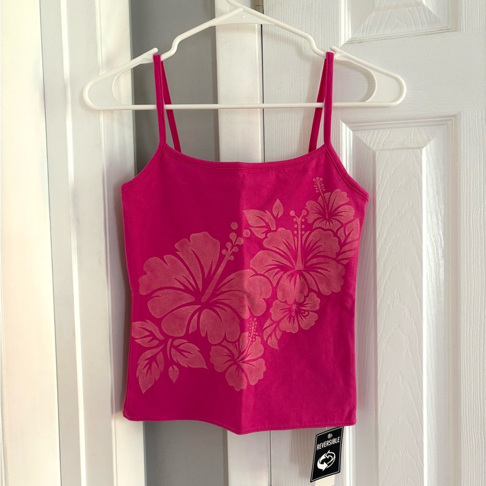 Hollister Callie Cami tank top with hibiscus graphic
